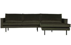 WOOOD Sametová rohová pohovka Raden 300 cm