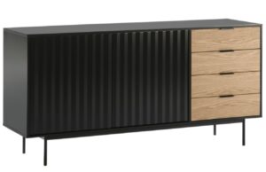 Černá lakovaná komoda Teulat Sierra 159.2 x 47 cm