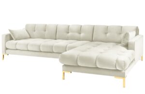 Micadoni Sametová rohová pohovka Mamaia 293 cm