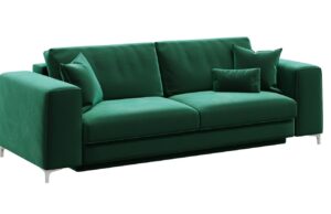 Devichy Sametová rozkládací pohovka Rothe 256 cm