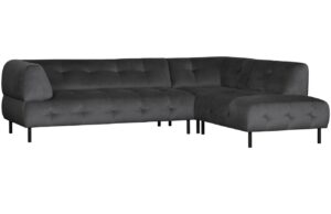 WOOOD Sametová rohová pohovka Doyle 267 cm