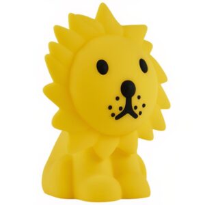 Žlutá plastová dětská LED lampa Mr. Maria Lion 11 cm