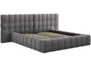 Micadoni Sametová postel Mamaia 180 x 200 cm s úložným prostorem