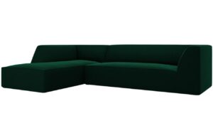 Micadoni Sametová rohová pohovka Ruby 273 cm