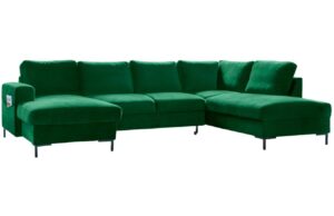 Miuform Sametová rozkládací pohovka Lofty Lilly 303 cm