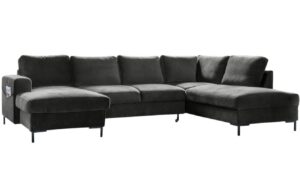 Miuform Sametová rozkládací pohovka Lofty Lilly 303 cm