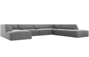 Micadoni Sametová rohová pohovka Ruby 366 cm