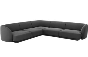 Micadoni Sametová rohová pohovka Miley 260 cm