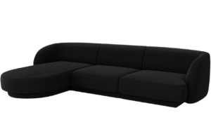 Micadoni Sametová rohová pohovka Miley 265 cm