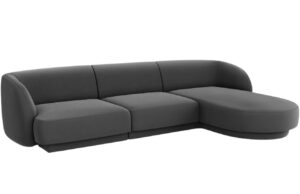 Micadoni Sametová rohová pohovka Miley 265 cm