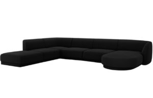 Micadoni Sametová rohová pohovka Miley 335 cm