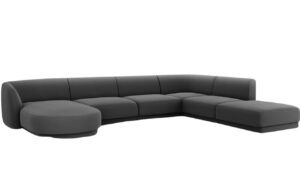 Micadoni Sametová rohová pohovka Miley 335 cm