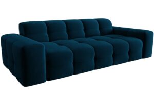 Micadoni Sametová pohovka Kendal 222 cm