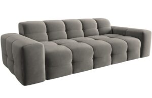 Micadoni Sametová pohovka Kendal 222 cm