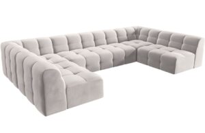 Micadoni Sametová rohová pohovka Kendal 372 cm