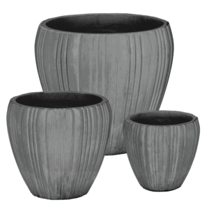 Bizzotto Set cementových zahradních květináčů Halong 30/41/55 cm