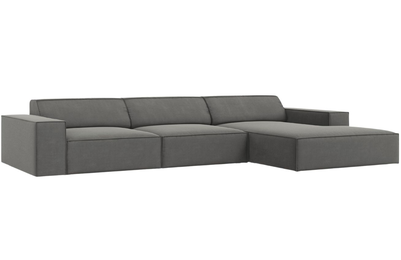 Micadoni Sametová rohová pohovka Jodie 284 cm