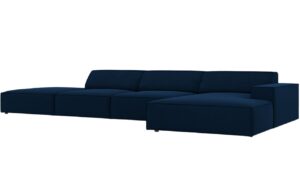 Micadoni Sametová rohová pohovka Jodie 341 cm