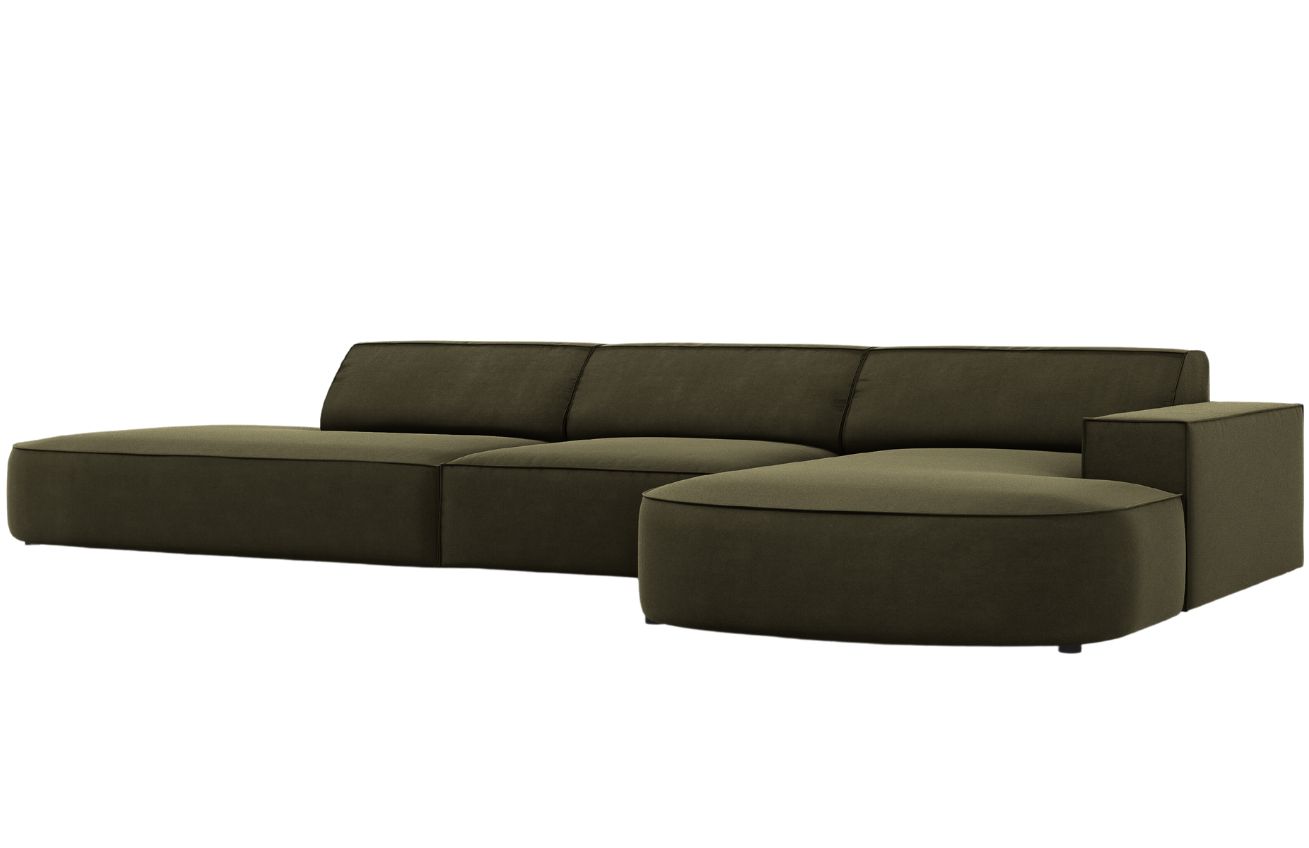 Micadoni Sametová rohová pohovka Jodie 342 cm