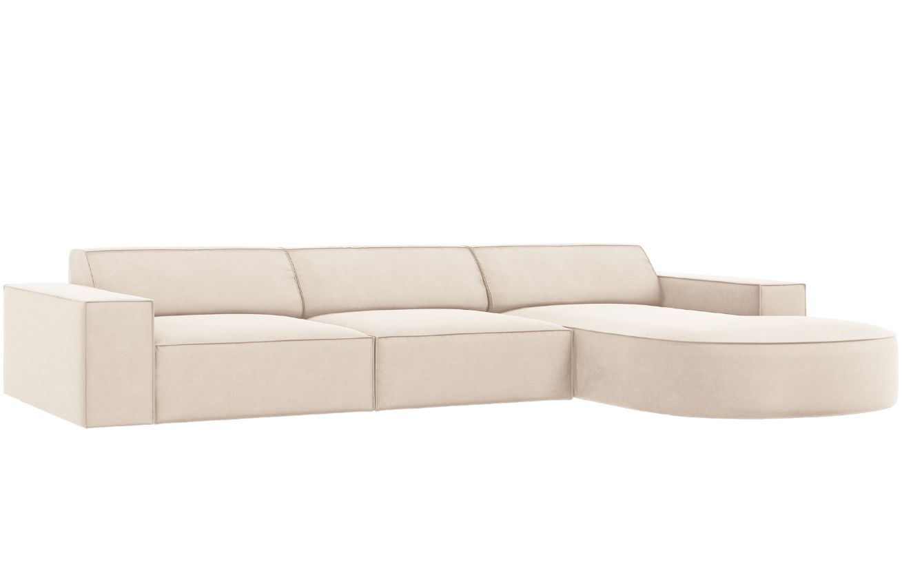 Micadoni Sametová rohová pohovka Jodie 284 cm