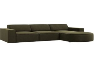 Micadoni Sametová rohová pohovka Jodie 284 cm