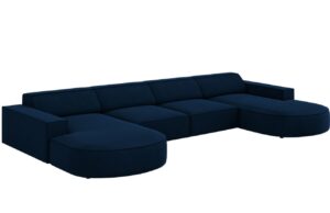 Micadoni Sametová rohová pohovka Jodie 364 cm