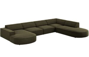 Micadoni Sametová rohová pohovka Jodie 364 cm