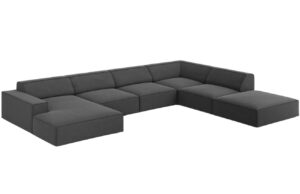 Micadoni Sametová rohová pohovka Jodie 364 cm