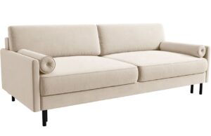 Micadoni Sametová rozkládací pohovka Scott 212 cm