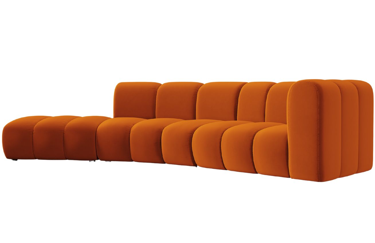 Micadoni Sametová pohovka Lupine 335 cm