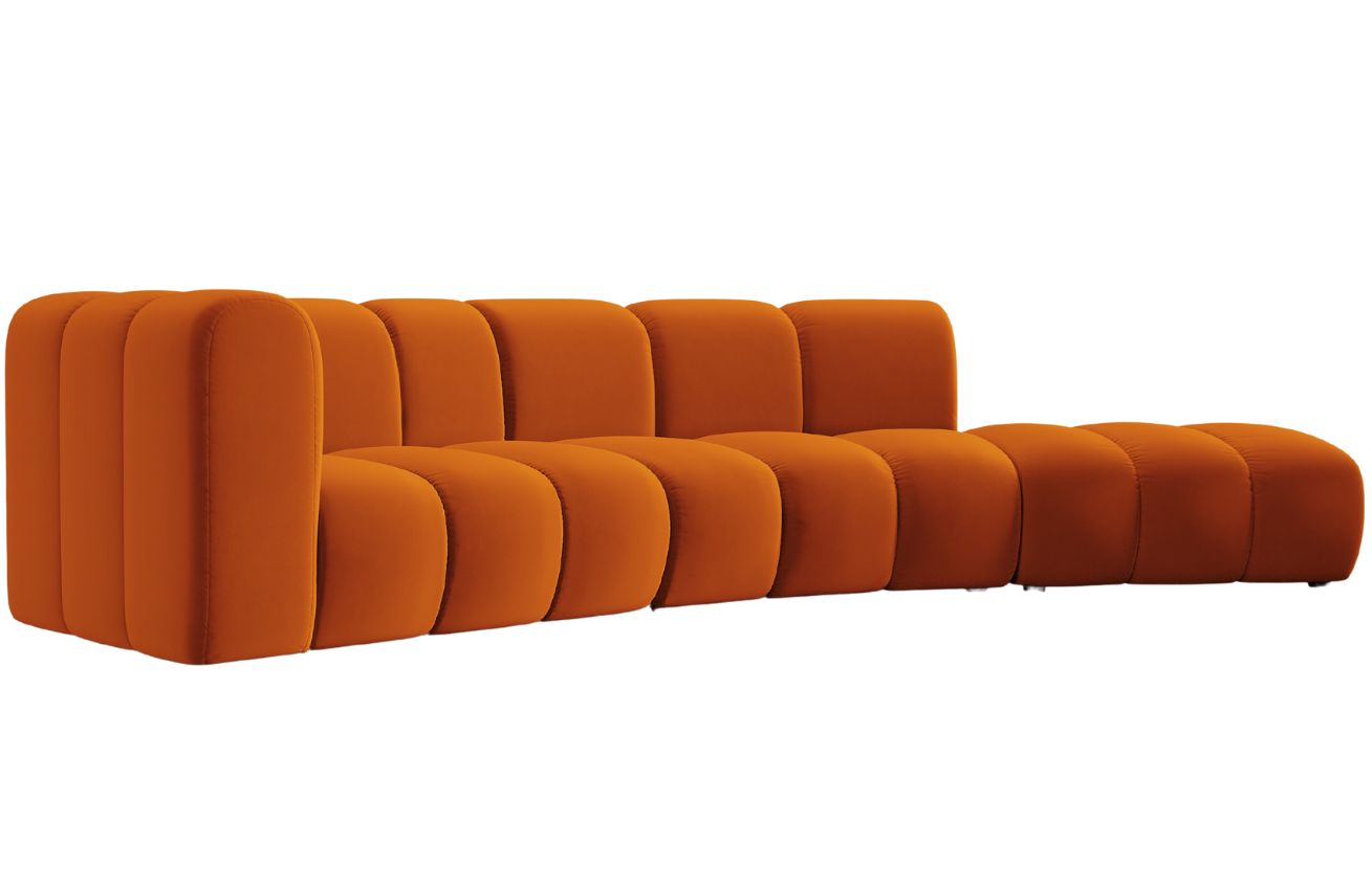 Micadoni Sametová pohovka Lupine 335 cm