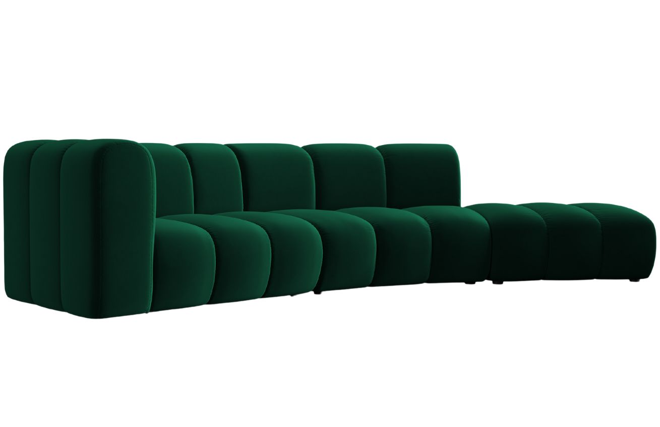 Micadoni Sametová pohovka Lupine 335 cm