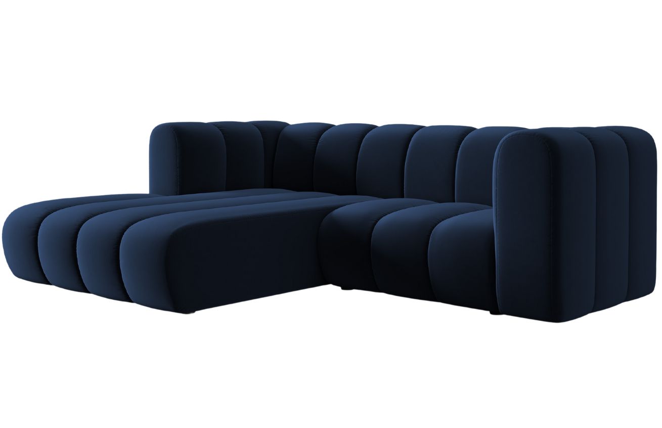 Micadoni Sametová rohová pohovka Lupine 228 cm