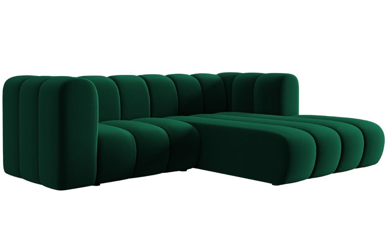 Micadoni Sametová rohová pohovka Lupine 228 cm