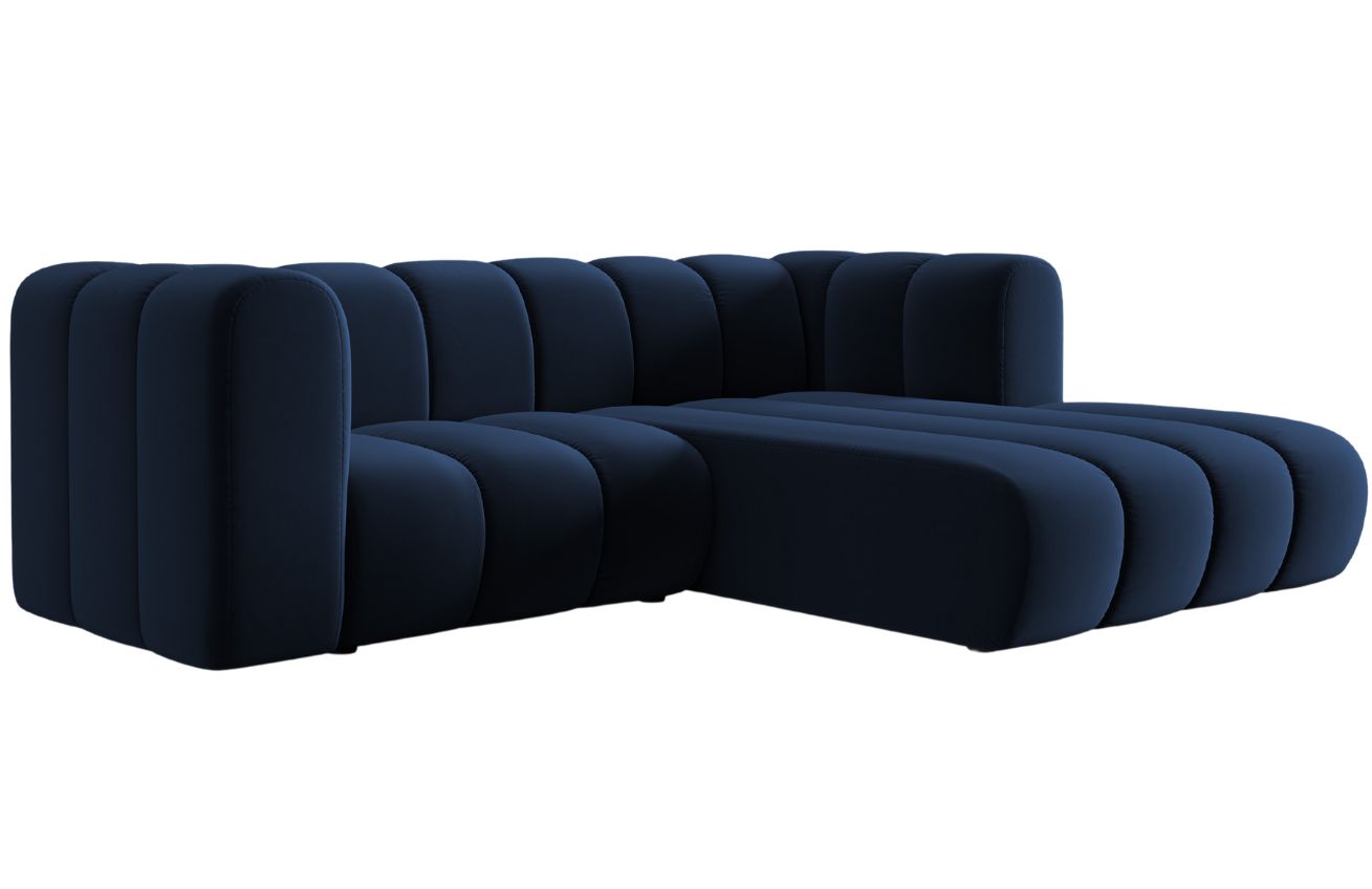 Micadoni Sametová rohová pohovka Lupine 228 cm
