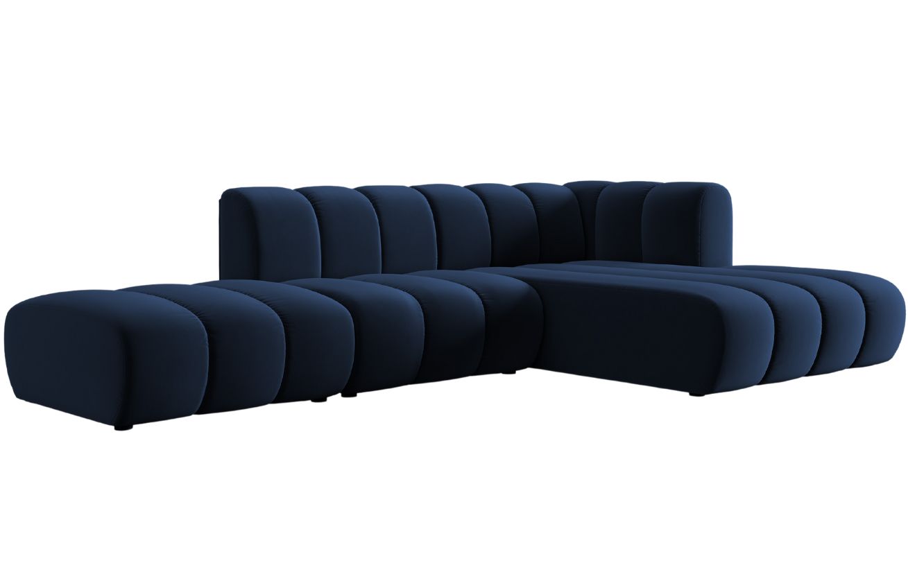 Micadoni Sametová rohová pohovka Lupine 294 cm