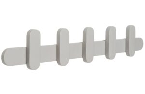 Šedý dřevěný nástěnný věšák Hübsch Merry 80 cm