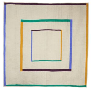 Béžový bavlněný přehoz Hübsch Twist 260 x 260 cm