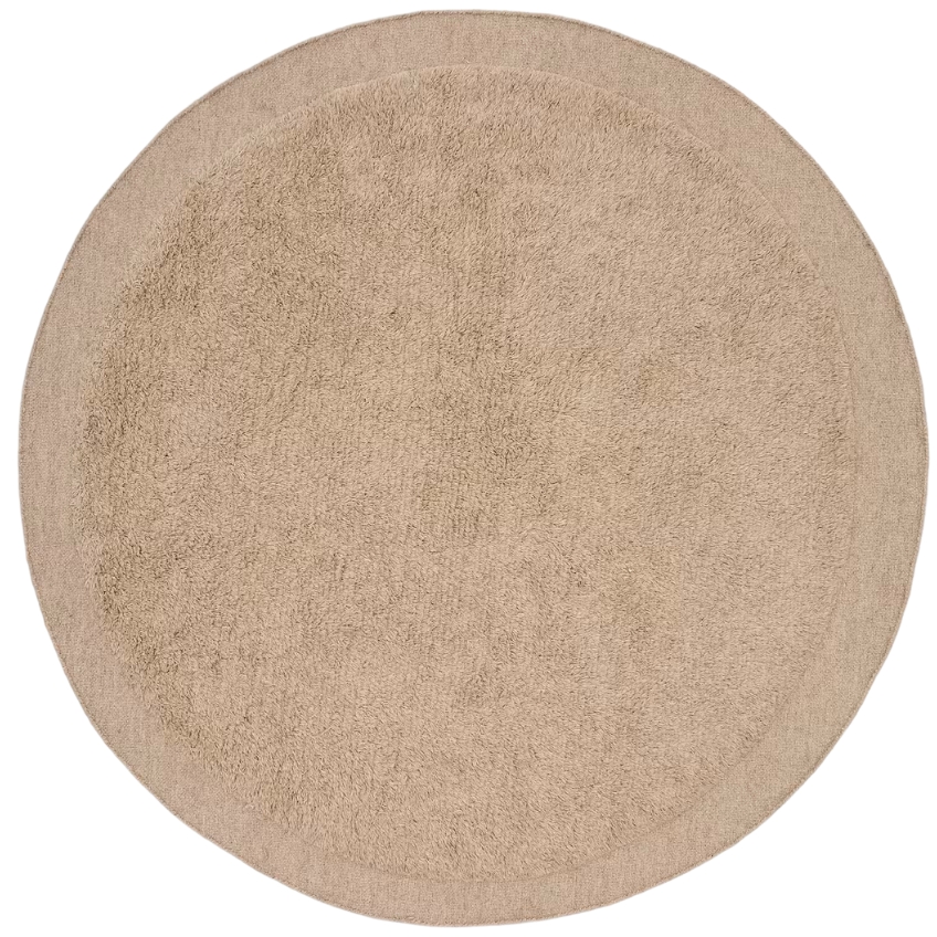 Béžový kulatý vlněný koberec Kave Home Marely 200 cm