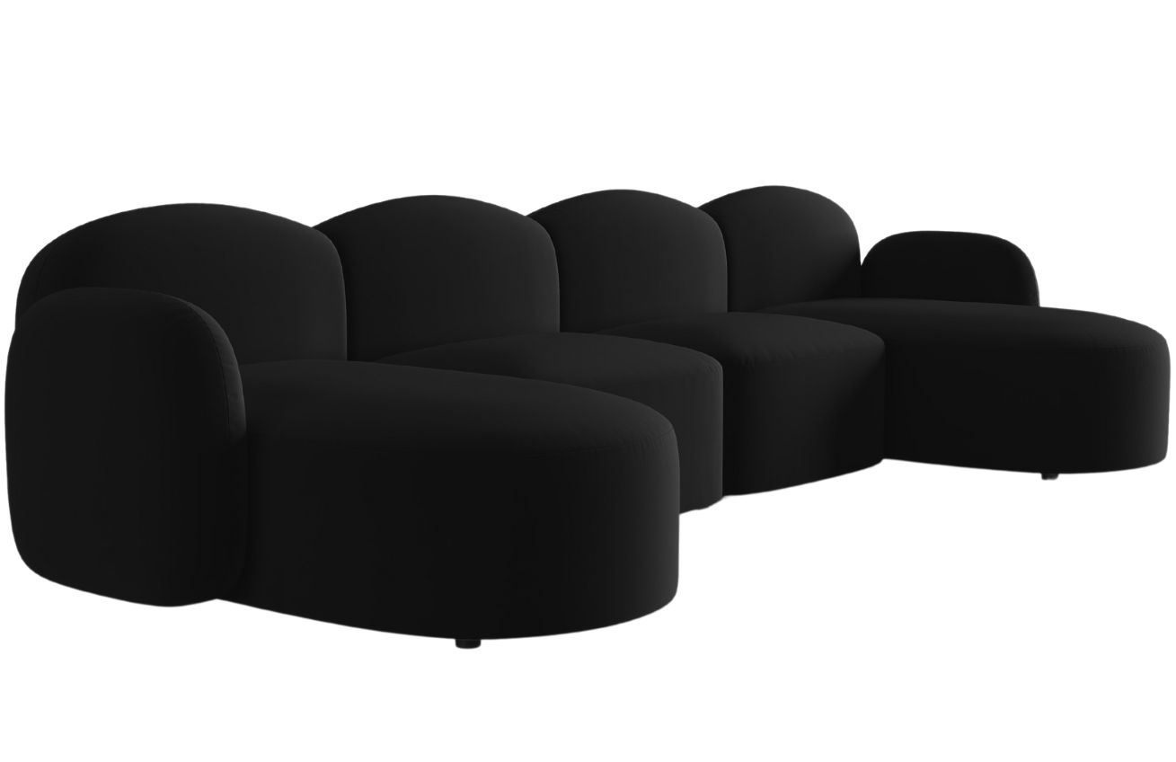 Micadoni Sametová rohová pohovka Blair 354 cm