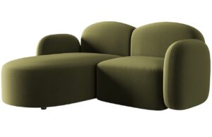 Micadoni Sametová rohová pohovka Blair 194 cm