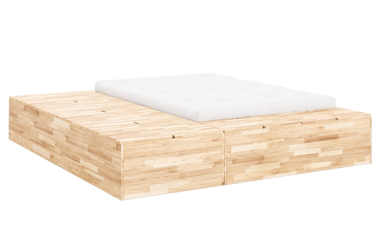 Karup Design Dřevěná postel Basement 140 x 200 cm s úložným prostorem