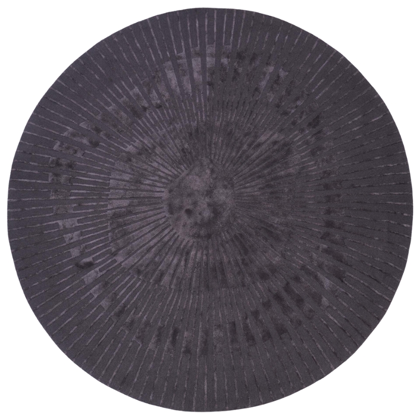 Fargotex Tmavě šedý kulatý koberec Radius 250 cm