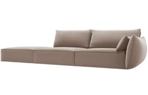 Micadoni Sametová pohovka Kaelle 264 cm