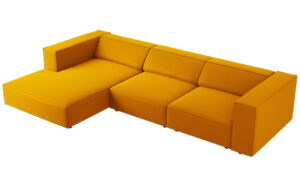 Cosmopolitan Design Sametová rohová pohovka Arendal 284 cm