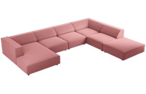 Cosmopolitan Design Sametová rohová pohovka Arendal 364 cm