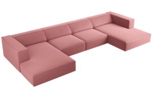 Cosmopolitan Design Sametová rohová pohovka Arendal 364 cm