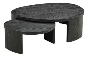 Richmond Set dubových konferenčních stolků Navarino 114x90/70x64cm