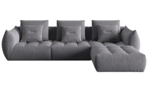 Micadoni Sametová rohová pohovka Bloom 332 cm