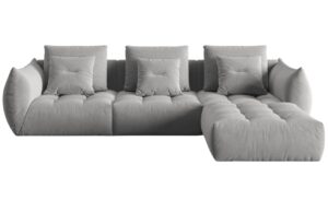 Micadoni Sametová rohová pohovka Bloom 332 cm